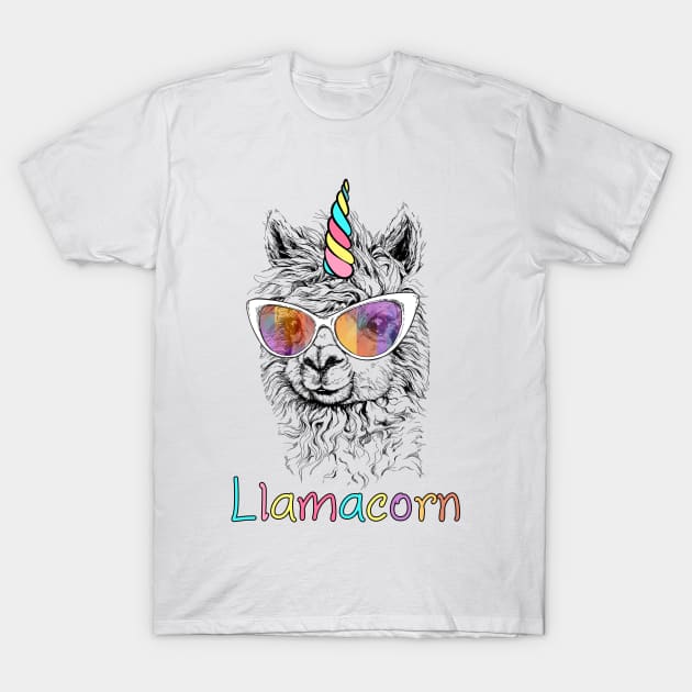 Llamacorn Unicorn and Llama T-Shirt by LotusTee